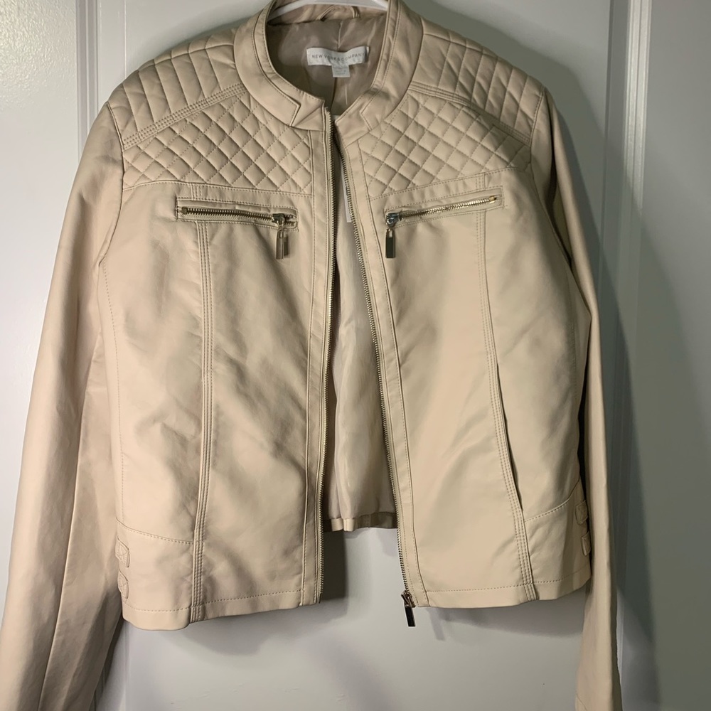 New York and company leather jacket